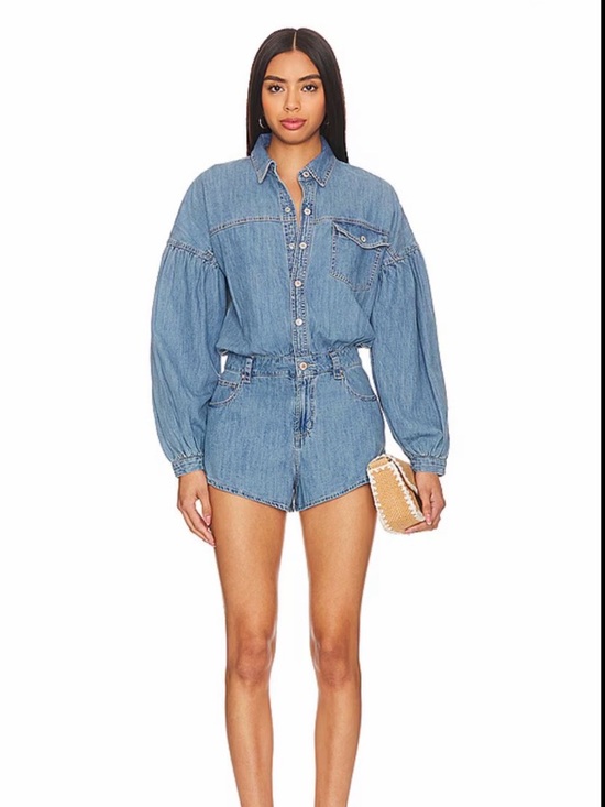 We The Free Pants - We the Free Zodiac Chambray One Piece Denim Romper